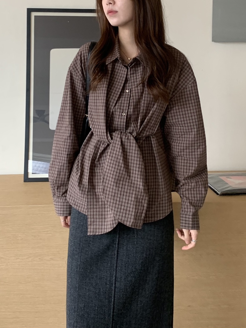 BAKING POWDER東大門㊣代購女裝新品25秋冬人氣襯衫蕾絲衫BAKING POWDER襯衫/蕾絲衫