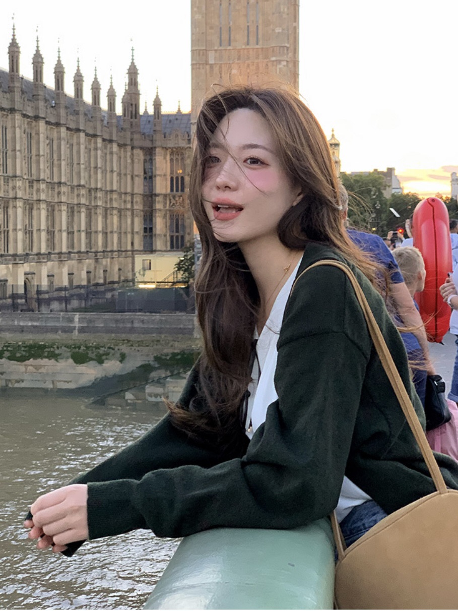 WOOD韓國直郵㊣女裝新款職業熱賣推薦25秋冬針織衫羊毛開衫WOOD針織衫