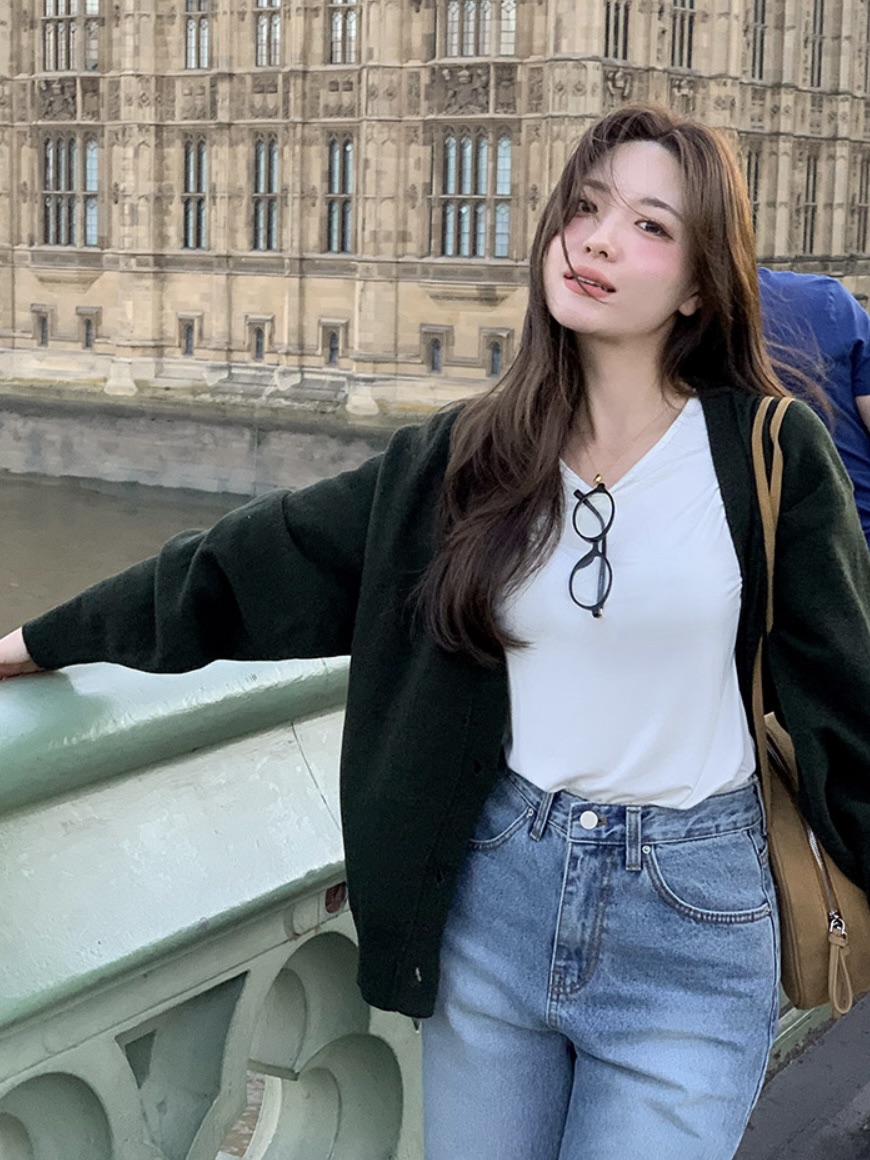 WOOD韓國直郵㊣女裝新款職業熱賣推薦25秋冬針織衫羊毛開衫WOOD針織衫