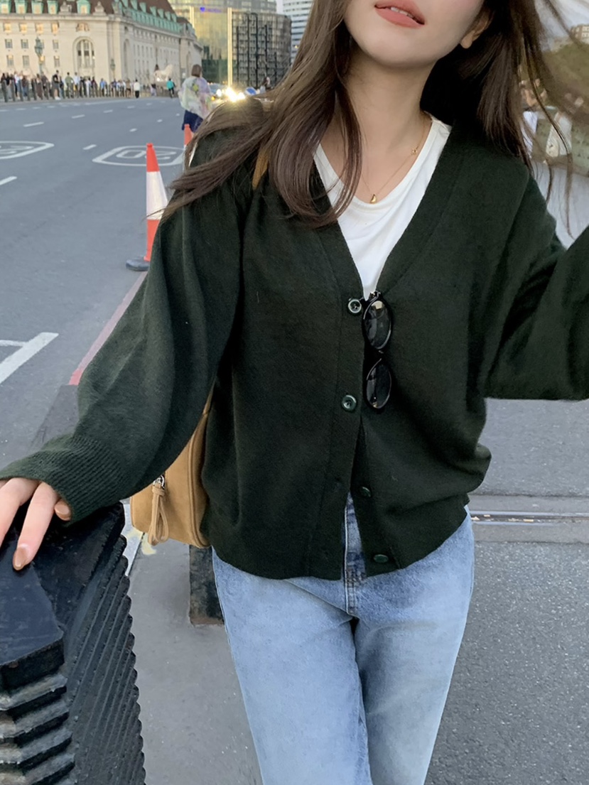 WOOD韓國直郵㊣女裝新款職業熱賣推薦25秋冬針織衫羊毛開衫WOOD針織衫