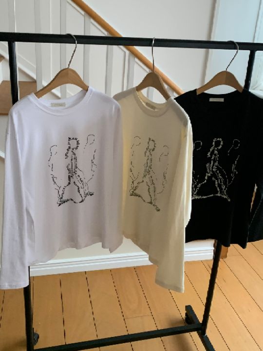 DOIT韓國直郵㊣女裝新款人氣休閑真品熱賣推薦時尚職業長袖T恤DOIT長袖T恤圖色2左二色