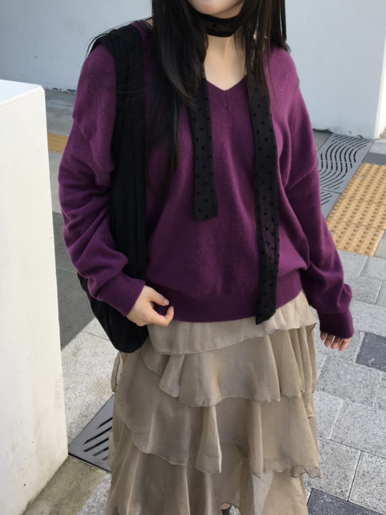 WOOD韓國代購㊣女士新款真品時尚人氣推薦25秋冬針織衫羊絨WOOD針織衫