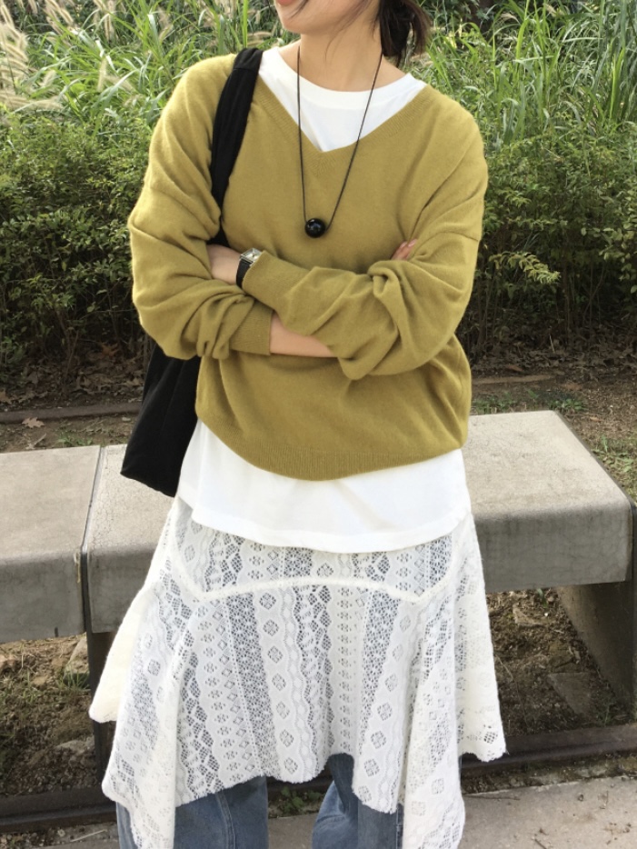 WOOD韓國代購㊣女士新款真品時尚人氣推薦25秋冬針織衫羊絨WOOD針織衫