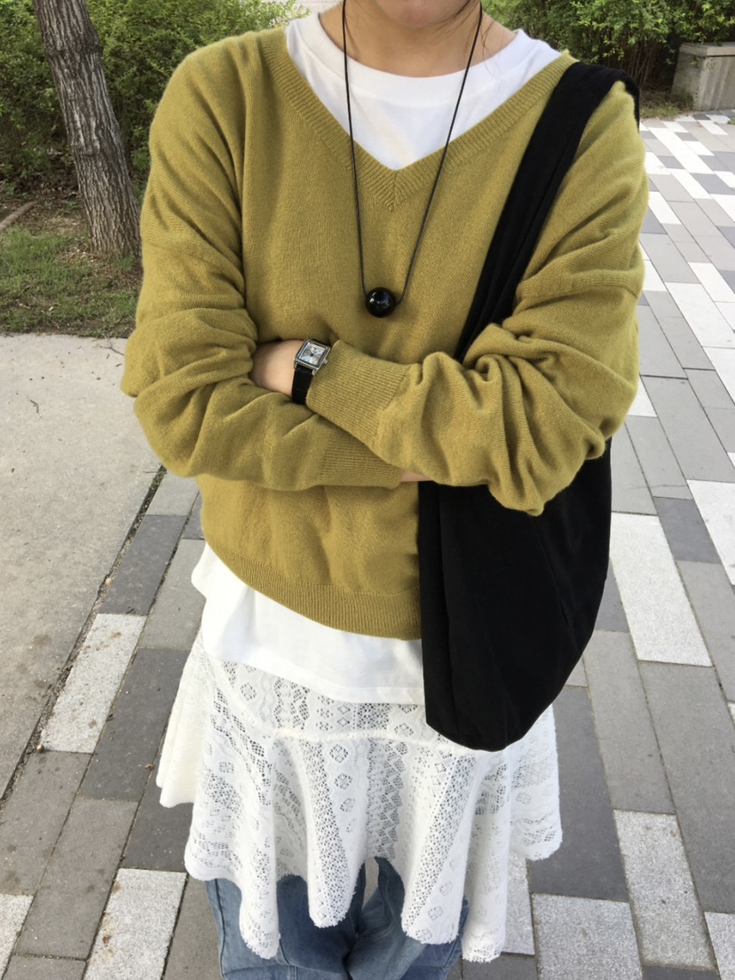 WOOD韓國代購㊣女士新款真品時尚人氣推薦25秋冬針織衫羊絨WOOD針織衫