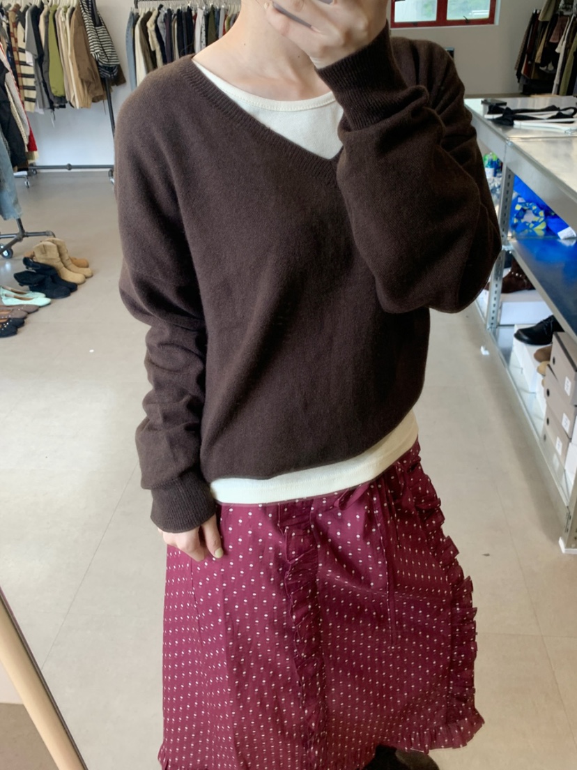WOOD韓國代購㊣女士新款真品時尚人氣推薦25秋冬針織衫羊絨WOOD針織衫圖色4