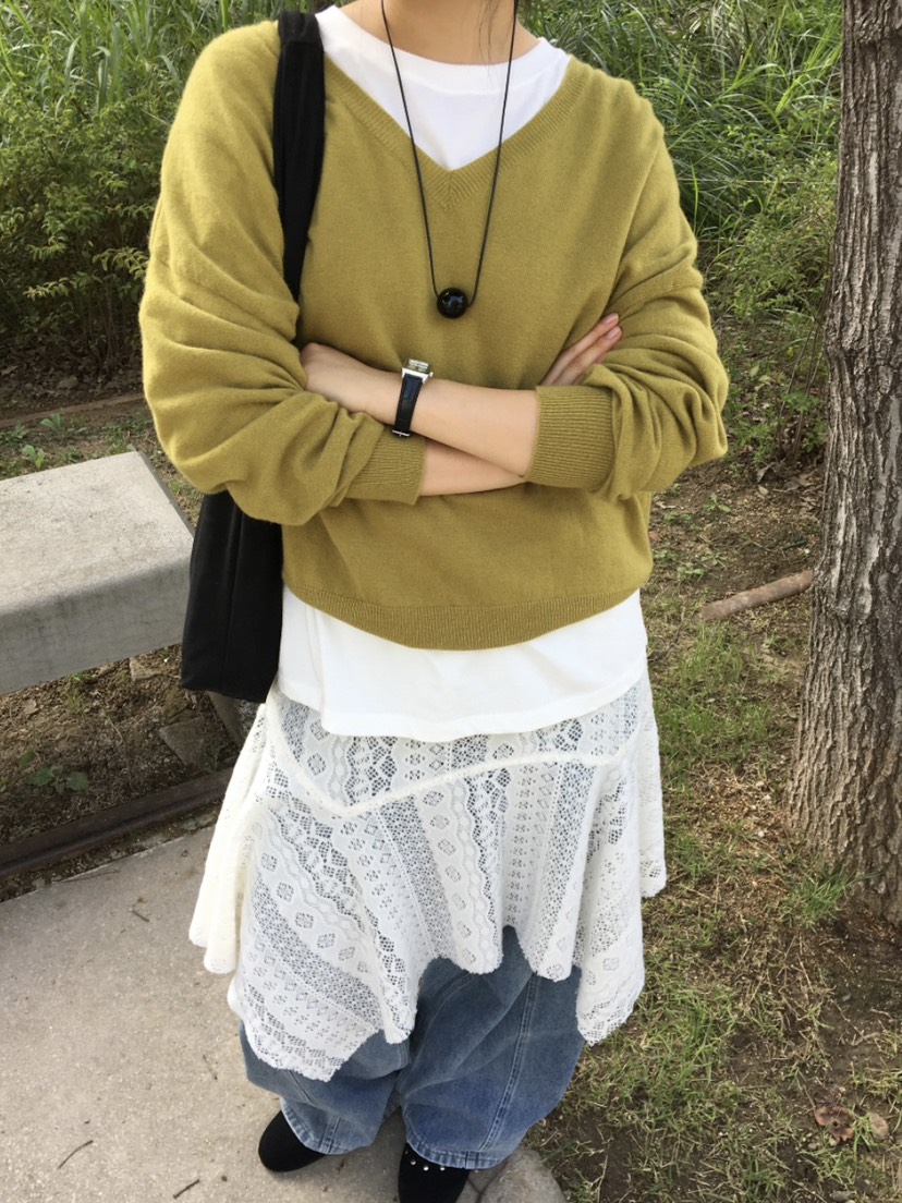 WOOD韓國代購㊣女士新款真品時尚人氣推薦25秋冬針織衫羊絨WOOD針織衫圖色5
