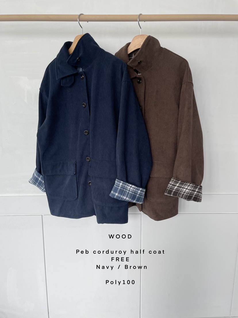 WOOD東大門㊣代購女裝新品推薦人氣真品熱賣休閑25秋冬夾克WOOD夾克圖色2左二色