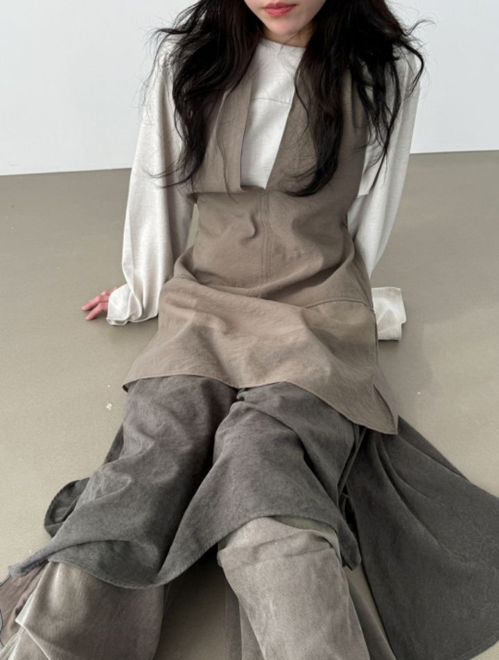 LIVE FOREVER韓國代購㊣女裝新款人氣推薦休閑25秋冬吊帶背心LIVE FOR_EVER吊帶/背心