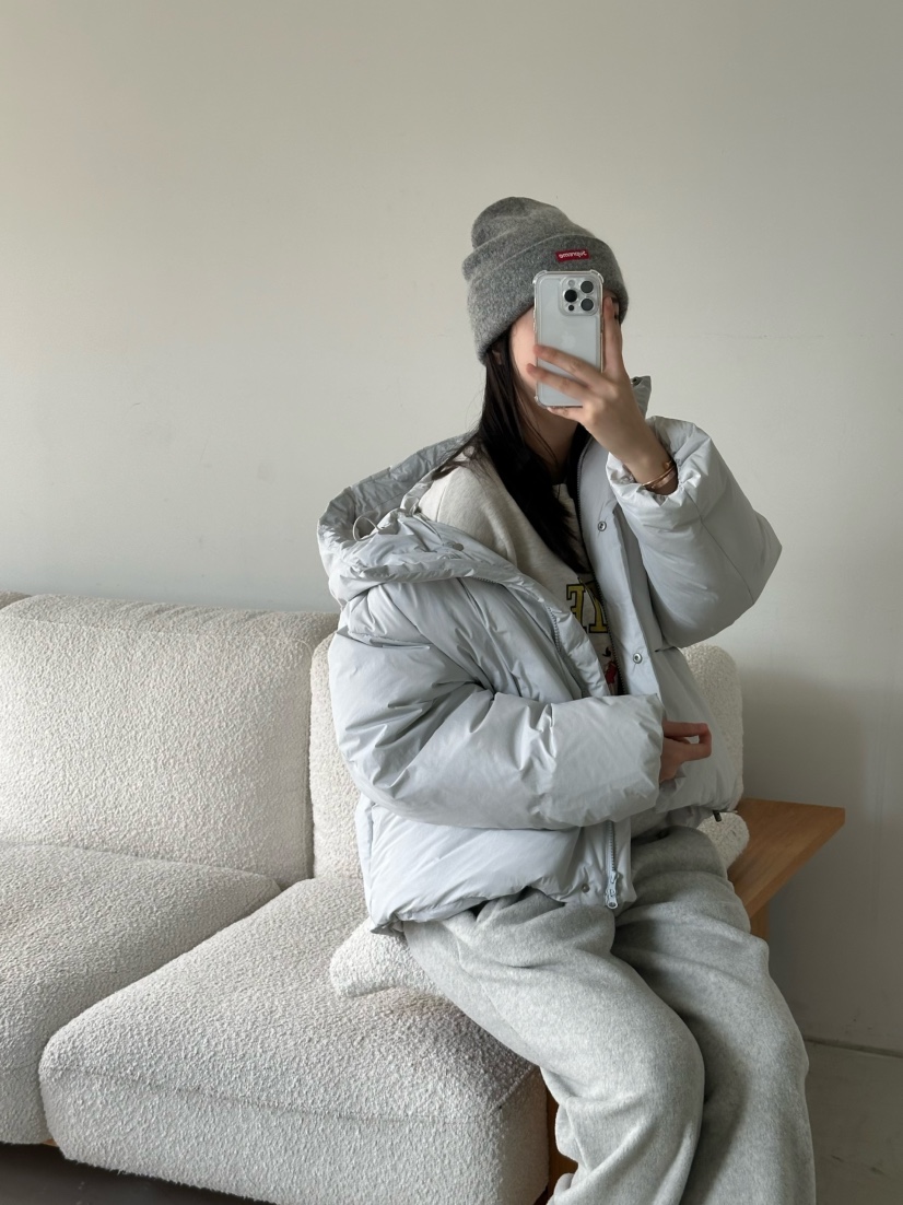 LE VASE韓國直郵㊣女士新款時尚熱賣休閑職業短款羽絨服填充LE VASE短款羽絨服