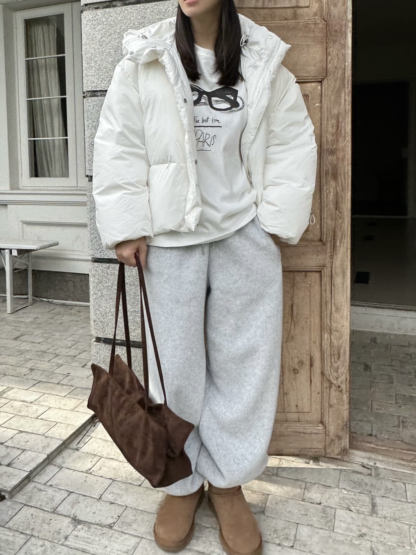 LE VASE韓國直郵㊣女士新款時尚熱賣休閑職業短款羽絨服填充LE VASE短款羽絨服
