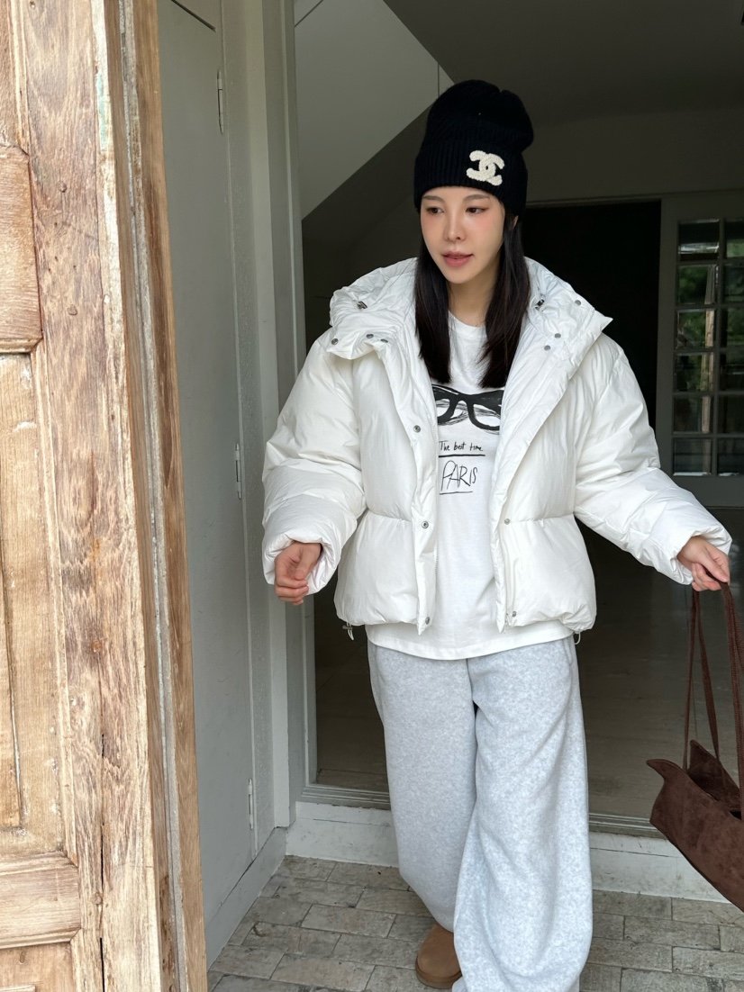 LE VASE韓國直郵㊣女士新款時尚熱賣休閑職業短款羽絨服填充LE VASE短款羽絨服