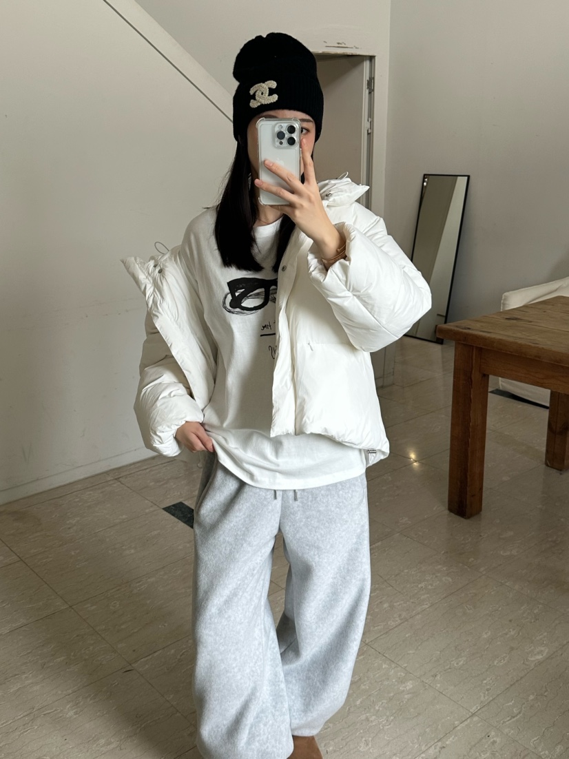 LE VASE韓國直郵㊣女士新款時尚熱賣休閑職業短款羽絨服填充LE VASE短款羽絨服