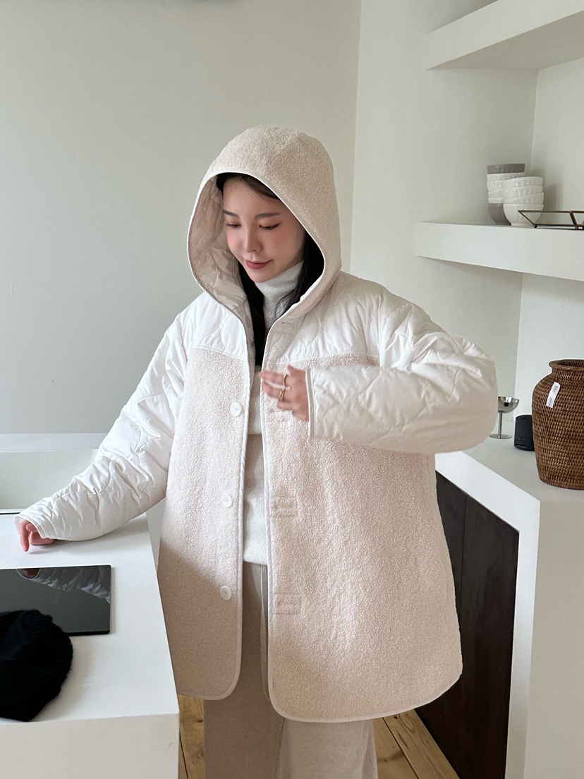 LE VASE韓國代購㊣女裝新款推薦人氣真品中長款大衣兩面可穿LE VASE中長款大衣