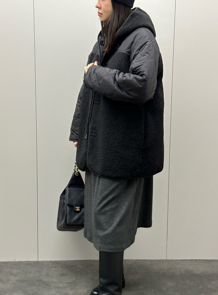 LE VASE韓國代購㊣女裝新款推薦人氣真品中長款大衣兩面可穿LE VASE中長款大衣