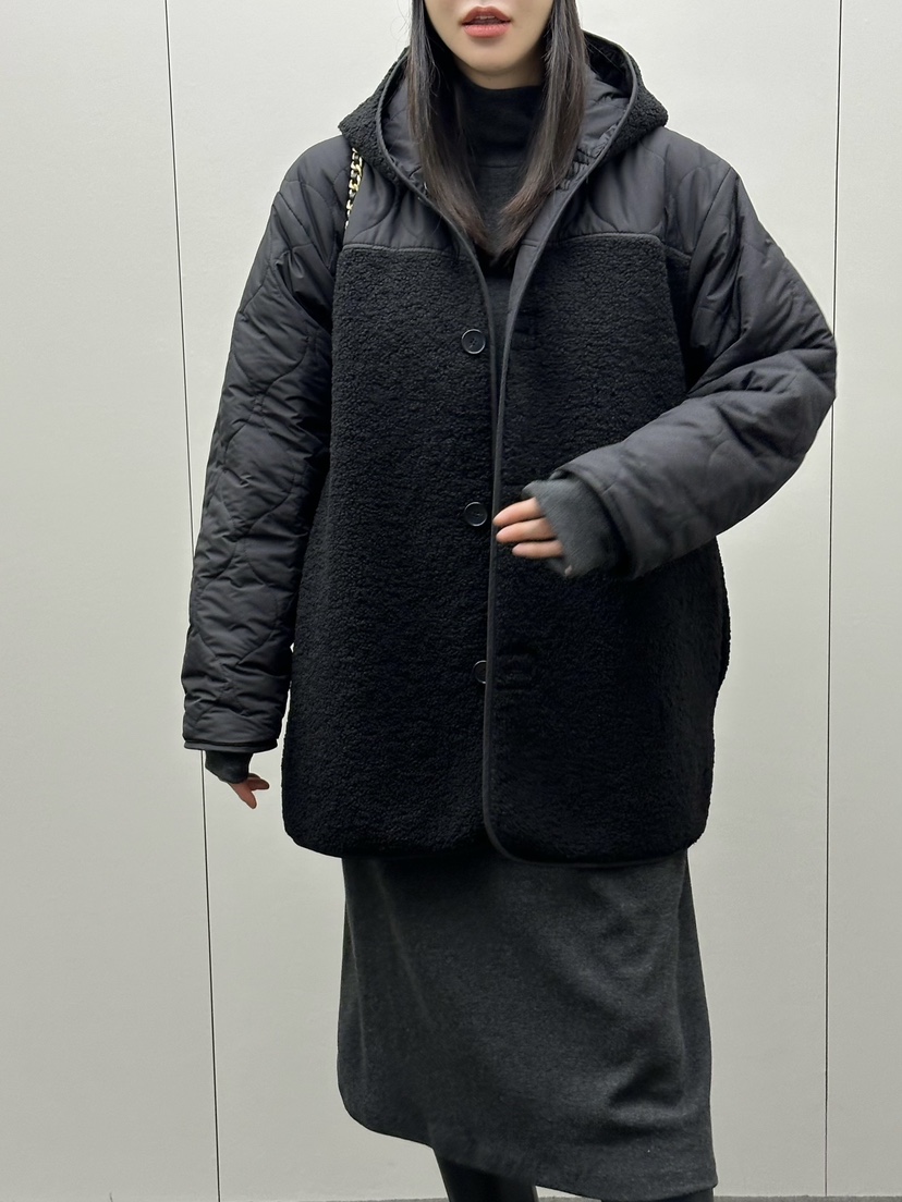 LE VASE韓國代購㊣女裝新款推薦人氣真品中長款大衣兩面可穿LE VASE中長款大衣圖色1