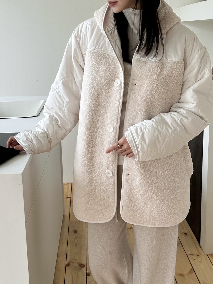 LE VASE韓國代購㊣女裝新款推薦人氣真品中長款大衣兩面可穿LE VASE中長款大衣圖色3