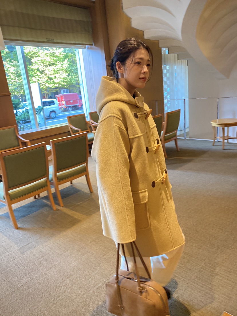 ERUME韓國代購㊣女士新款職業休閑25秋冬中長款大衣手工制作ERUME中長款大衣