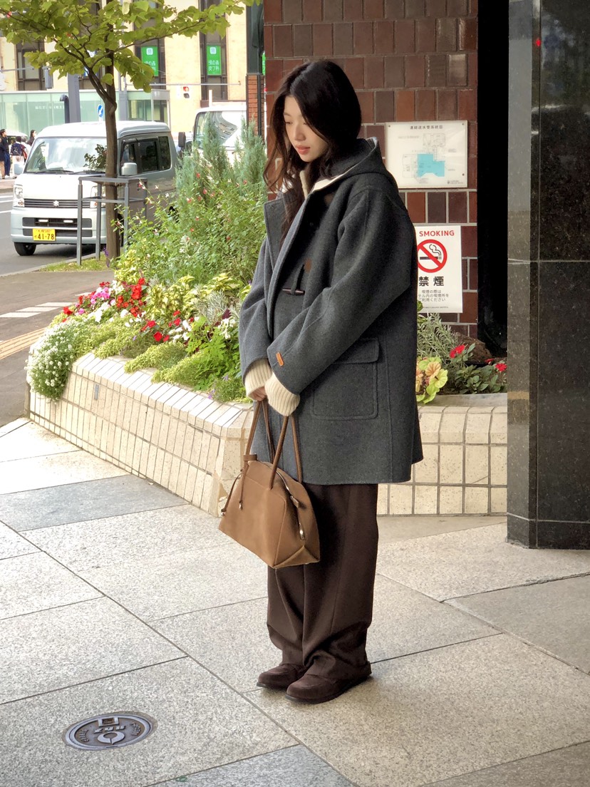 ERUME韓國代購㊣女士新款職業休閑25秋冬中長款大衣手工制作ERUME中長款大衣