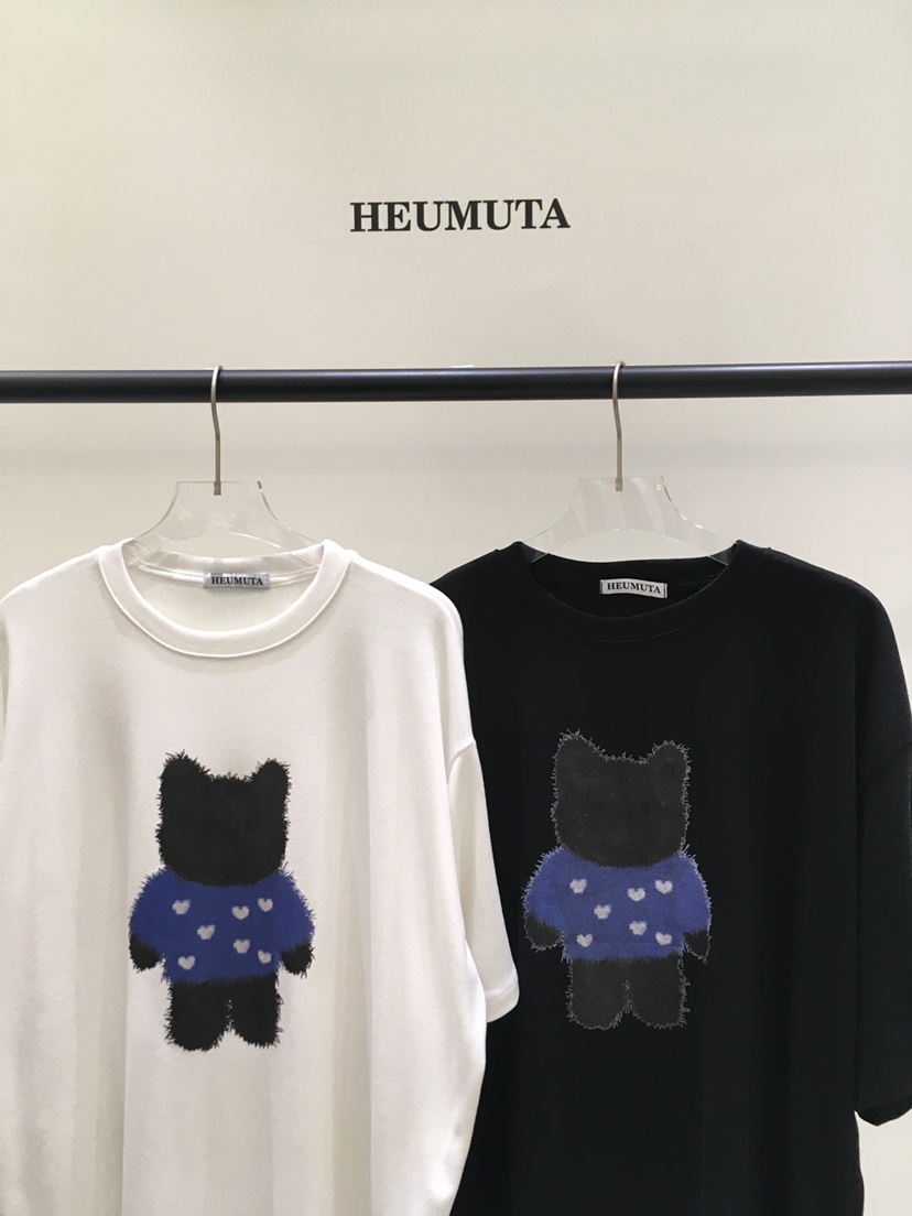 HEUMUTA韓國代購㊣女裝新款時尚推薦休閑人氣職業T恤毛絨羊毛HEUMUTAT恤