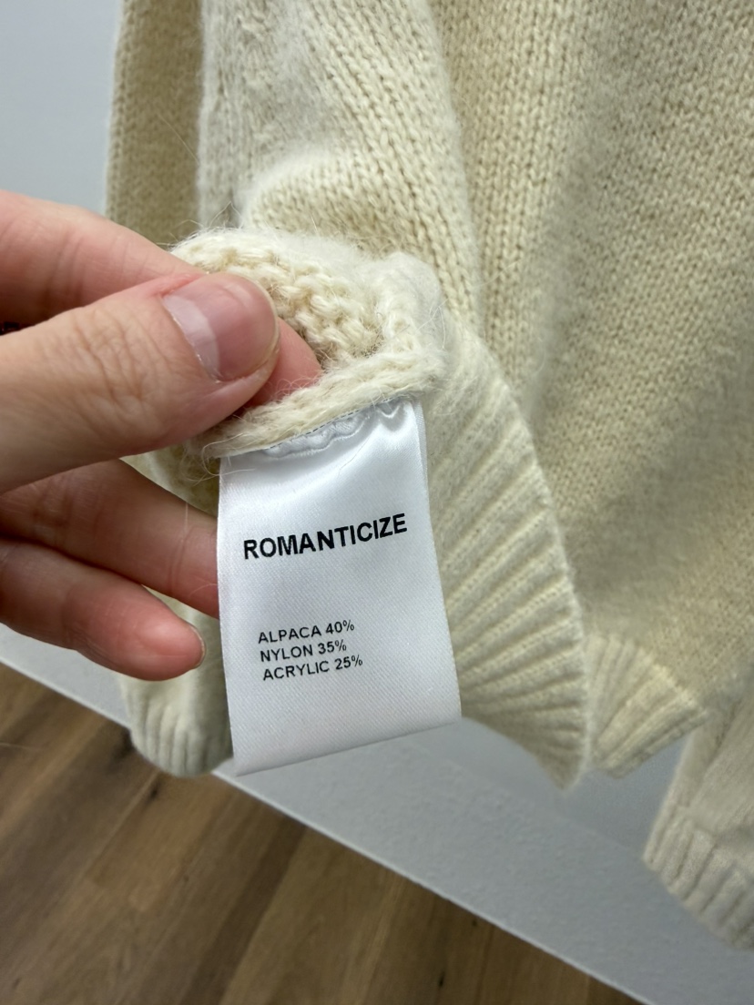 ROMANTICIZE東大門㊣實拍女裝新品職業25秋冬推薦針織衫羊駝ROMANTICIZE針織衫