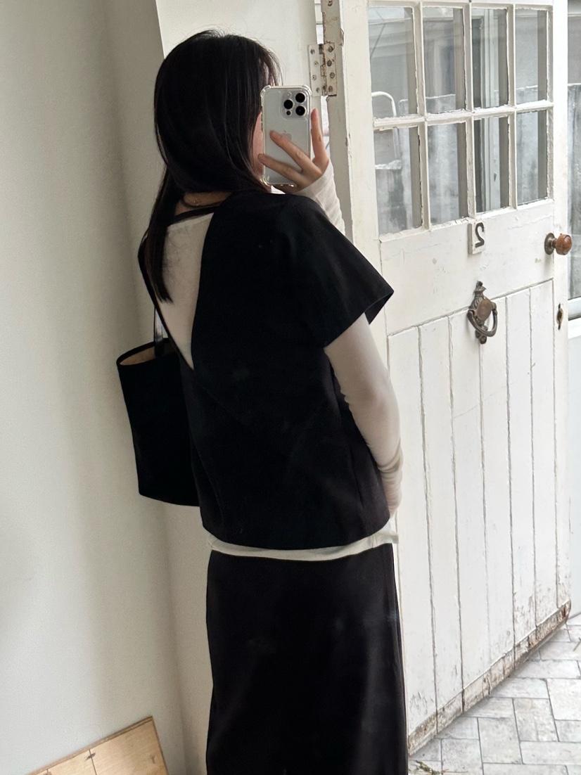 LE VASE東大門㊣代購女裝新款職業推薦人氣時尚25秋冬T恤羊毛LE VASET恤