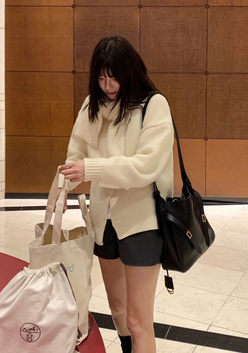 COURGETTE東大門㊣直郵女士新款時尚休閑人氣針織衫不含圍巾COURGETTE針織衫