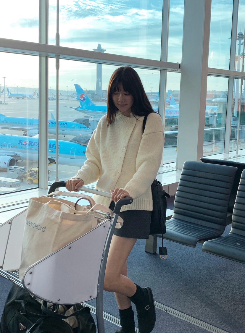 COURGETTE東大門㊣直郵女士新款時尚休閑人氣針織衫不含圍巾COURGETTE針織衫