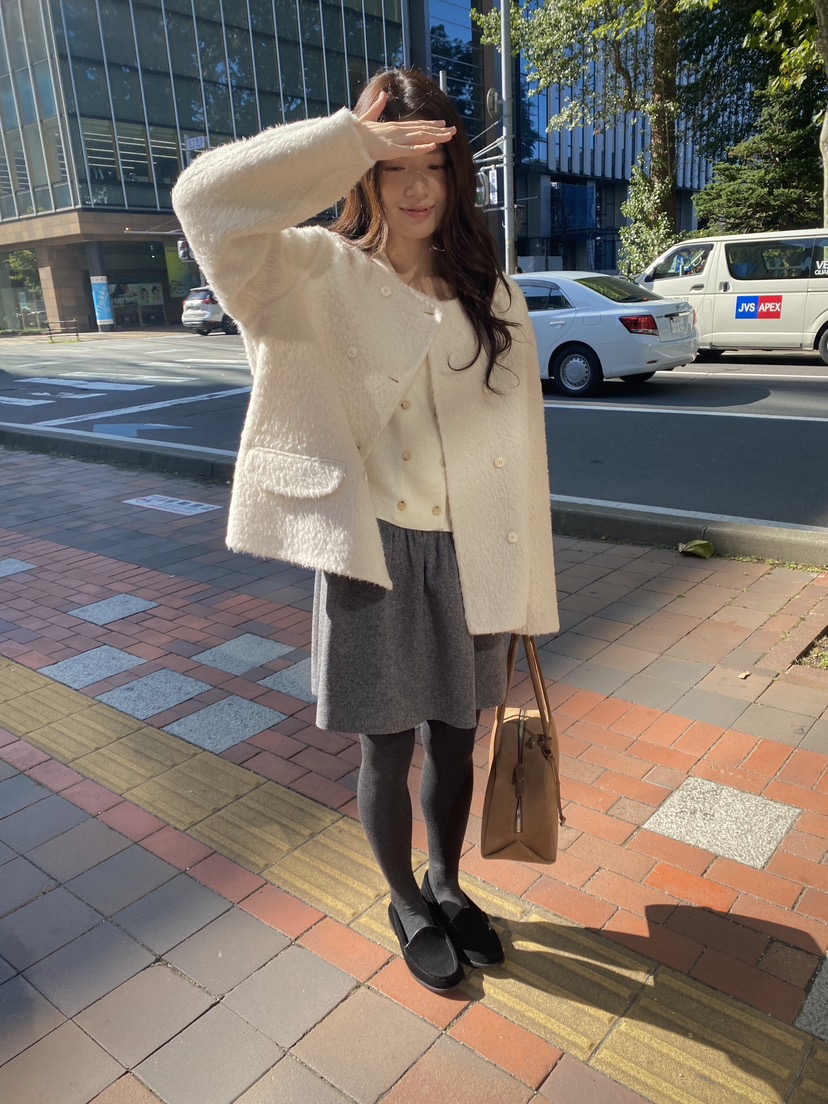 ERUME韓國代購㊣女裝新款休閑人氣時尚推薦職業短款大衣羊駝ERUME短款大衣