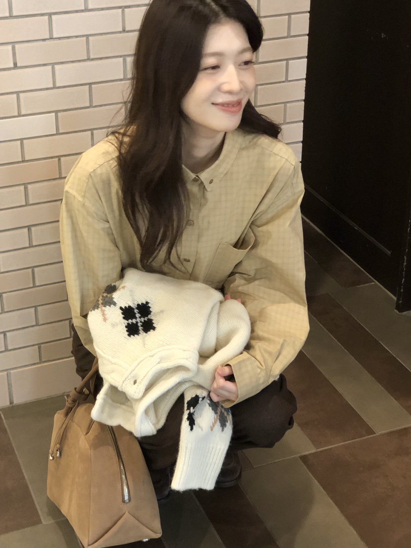 ERUME東大門㊣代購女裝新品人氣休閑職業25秋冬真品襯衫蕾絲衫ERUME襯衫/蕾絲衫