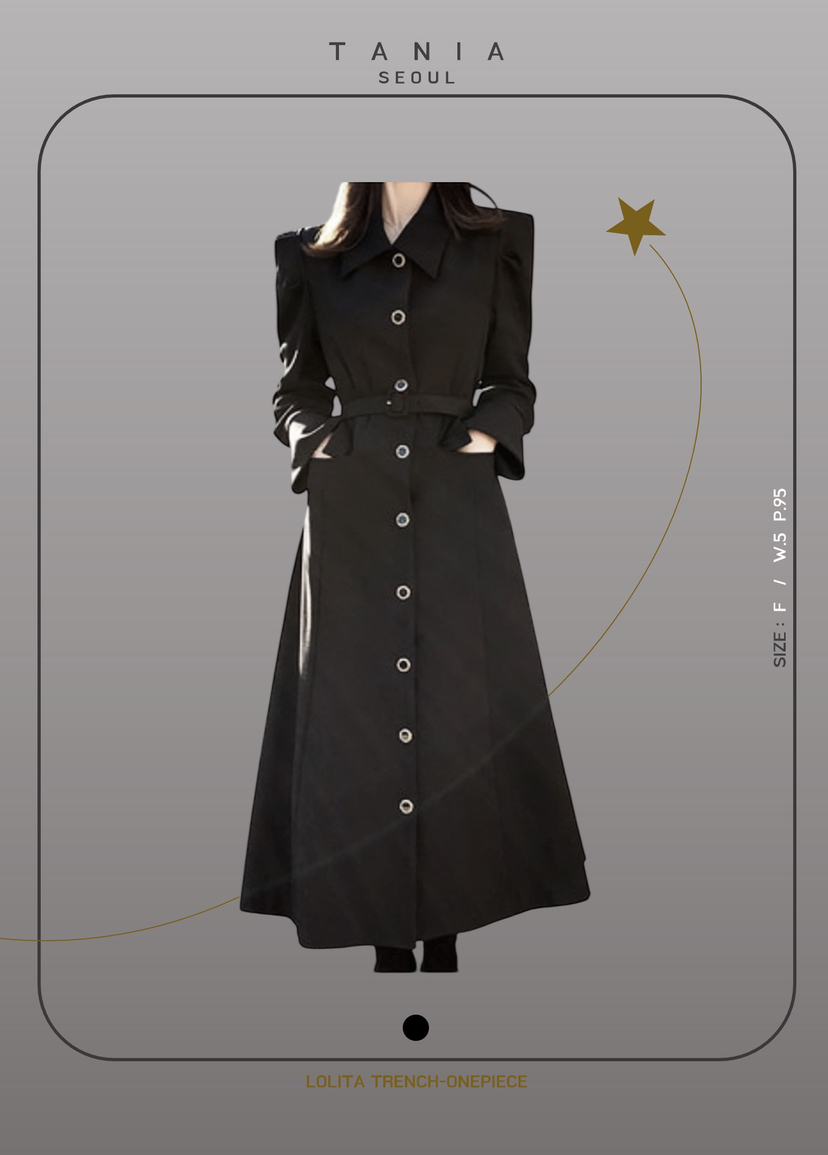 TANIA韓國代購㊣女裝新品25秋冬職業休閑時尚真品連衣裙含腰帶TANIA連衣裙