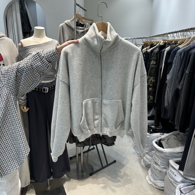 W.FATAL韓國代購㊣女士新品25秋冬熱賣真品時尚夾克雙面絨W.FATAL夾克圖色2燕麥色