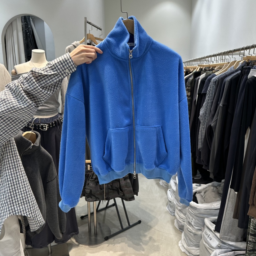 W.FATAL韓國代購㊣女士新品25秋冬熱賣真品時尚夾克雙面絨W.FATAL夾克圖色6藍色