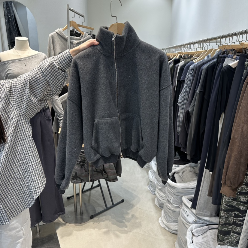 W.FATAL韓國代購㊣女士新品25秋冬熱賣真品時尚夾克雙面絨W.FATAL夾克圖色7墨色