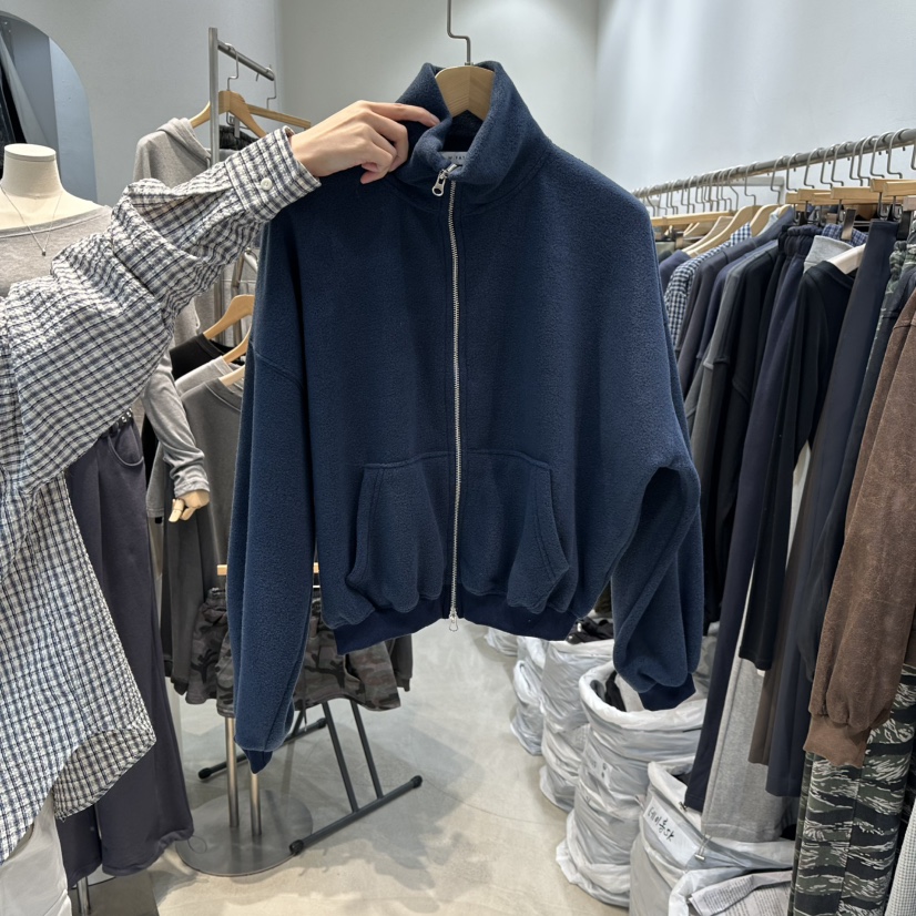 W.FATAL韓國代購㊣女士新品25秋冬熱賣真品時尚夾克雙面絨W.FATAL夾克圖色8深藍色