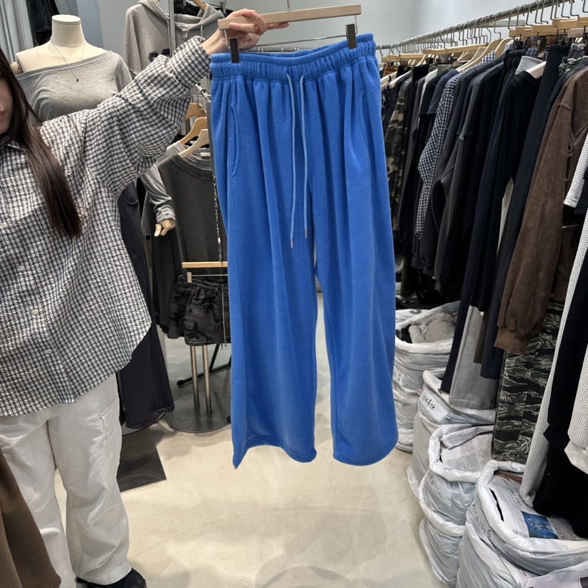 W.FATAL東大門㊣直郵女裝新款職業熱賣時尚25秋冬休閑褲雙面絨W.FATAL休閑褲圖色6藍色