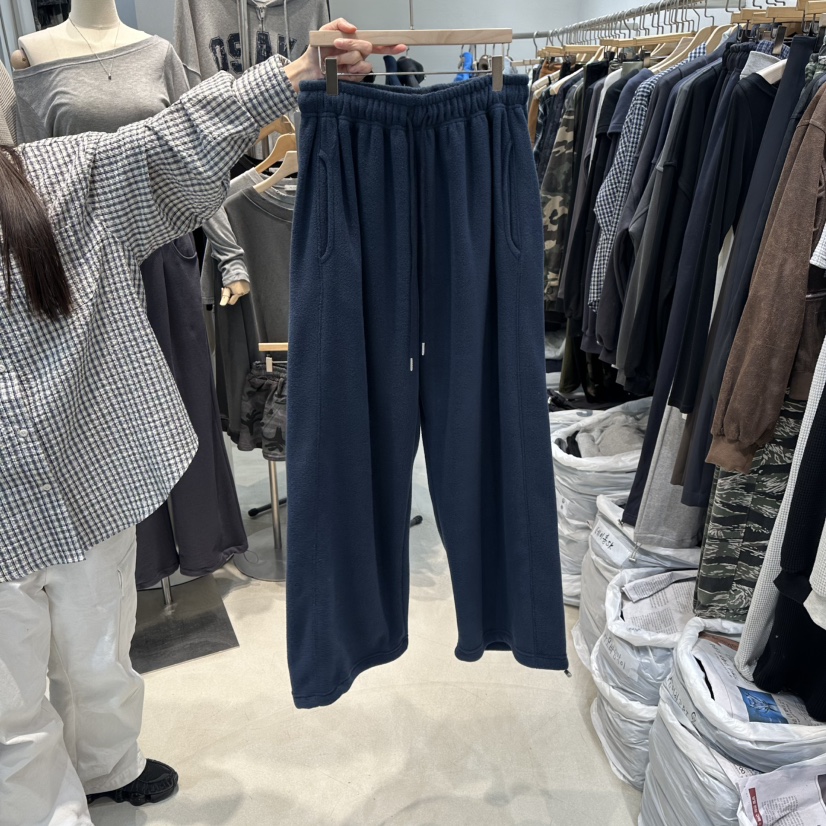 W.FATAL東大門㊣直郵女裝新款職業熱賣時尚25秋冬休閑褲雙面絨W.FATAL休閑褲圖色8深藍色