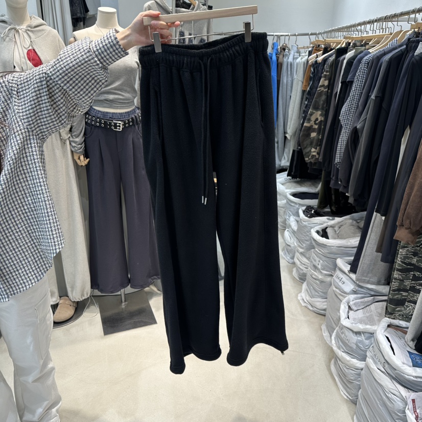W.FATAL東大門㊣直郵女裝新款職業熱賣時尚25秋冬休閑褲雙面絨W.FATAL休閑褲圖色9黑色