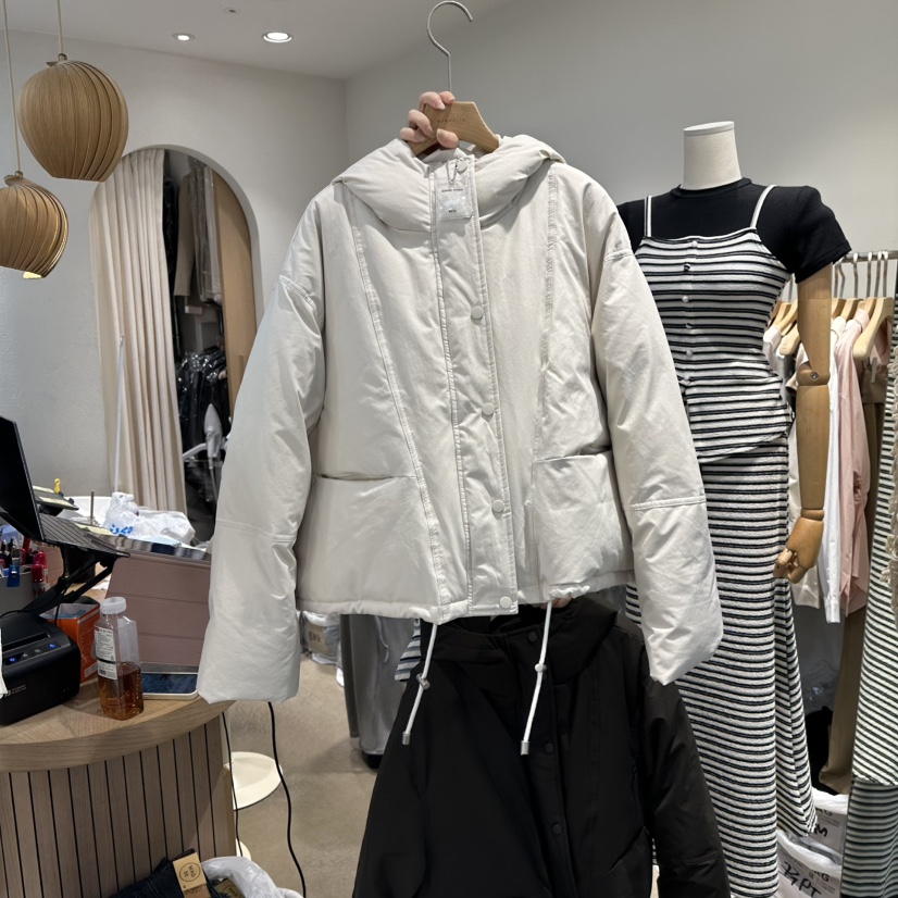MAGNOLIA36-L東大門㊣實拍女裝新款真品短款羽絨服兜帽鵝絨MAGNOLIA36-L短款羽絨服