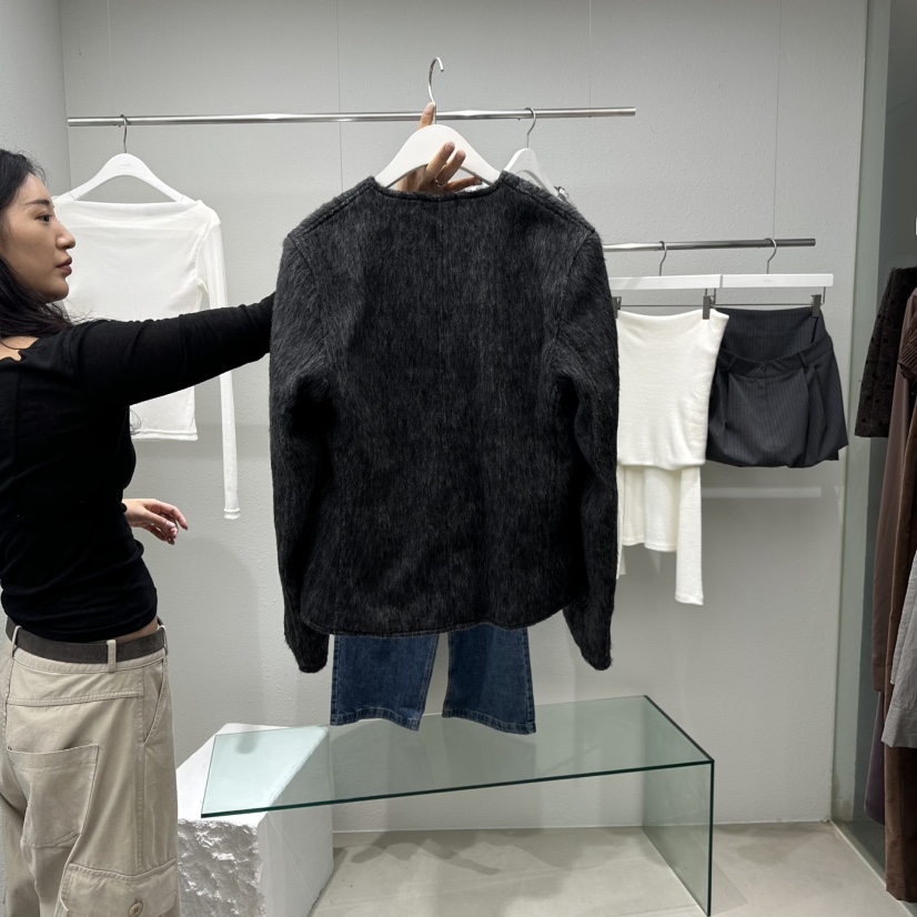NEUTER東大門㊣代購女裝新品熱賣人氣休閑真品時尚夾克馬海毛NEUTER夾克