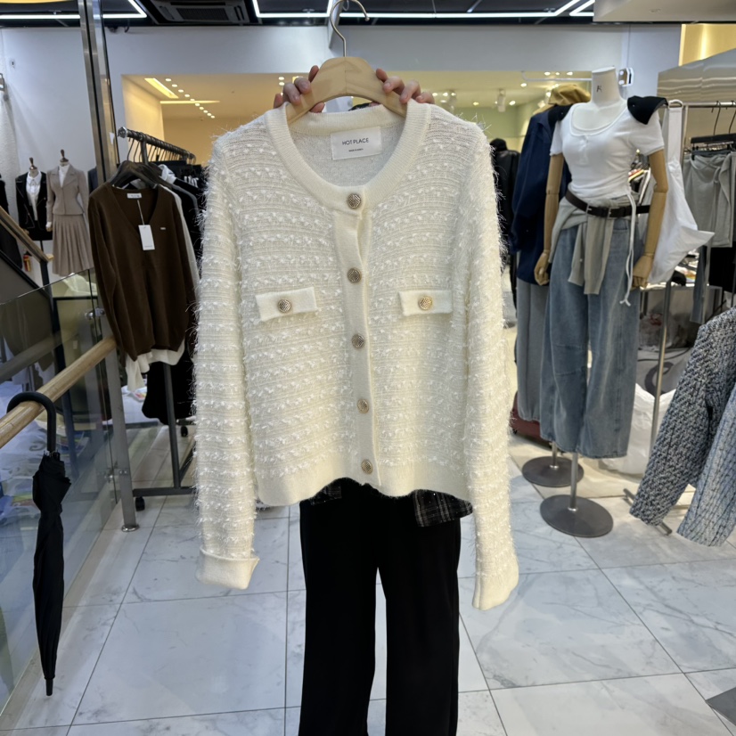HOT PLACE東大門㊣實拍女裝新品人氣推薦25秋冬針織衫開襟衫HOT PLACE/DREAM GIRIS針織衫