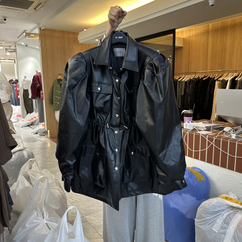 A-DEL韓國代購㊣女士新品時尚熱賣推薦真品25秋冬休閑夾克A-DEL夾克