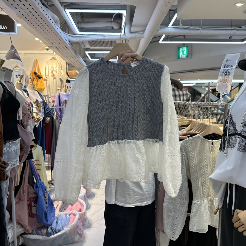 AKRA BY ART韓國代購㊣女裝新款時尚推薦熱賣人氣襯衫蕾絲衫AKRA BY ART襯衫/蕾絲衫圖色2