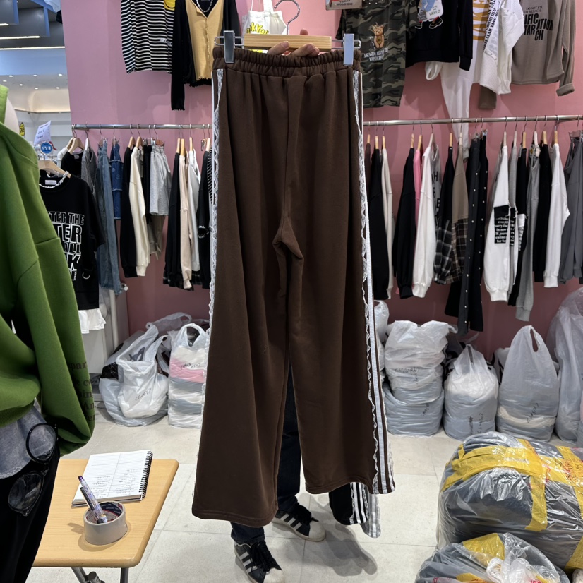 K STORY韓國直郵㊣女士新款推薦熱賣時尚真品人氣休閑褲蕾絲K STORY休閑褲