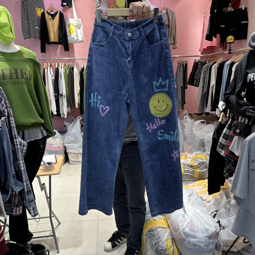 K STORY東大門㊣實拍女士新品25秋冬職業休閑真品時尚牛仔褲K STORY牛仔褲