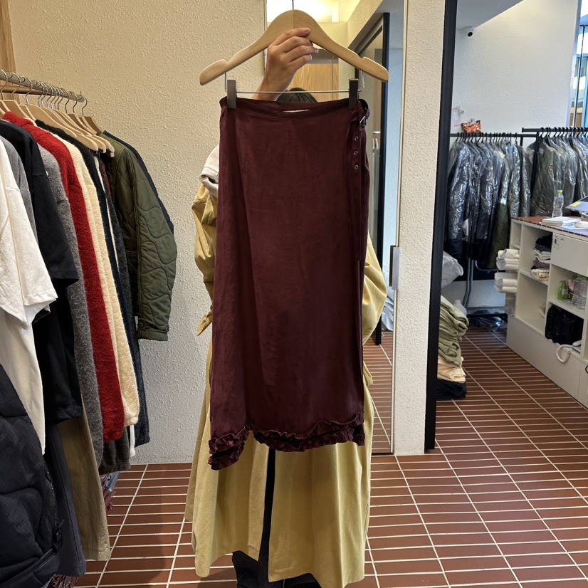 CHOI-L東大門㊣實拍女裝新品職業推薦休閑長裙荷葉邊裹身裙CHOI長裙圖色1