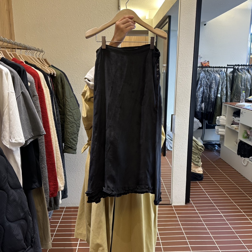 CHOI-L東大門㊣實拍女裝新品職業推薦休閑長裙荷葉邊裹身裙CHOI長裙圖色2
