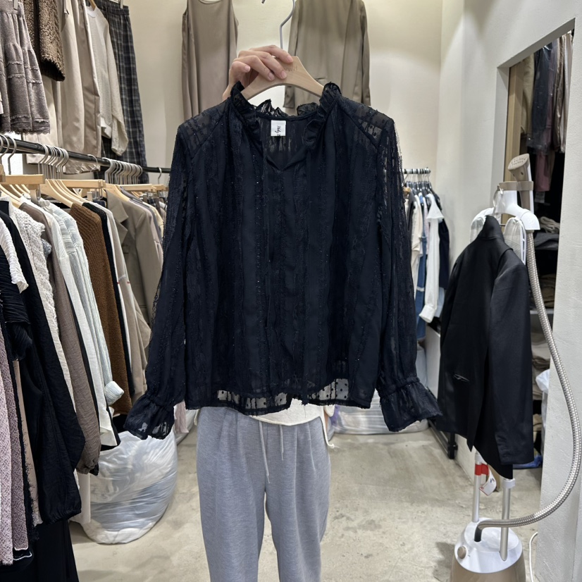 HOLYBANANA東大門㊣實拍女裝新品熱賣25秋冬真品襯衫蕾絲衫groovy.H/HOLYBANANA襯衫/蕾絲衫圖色2