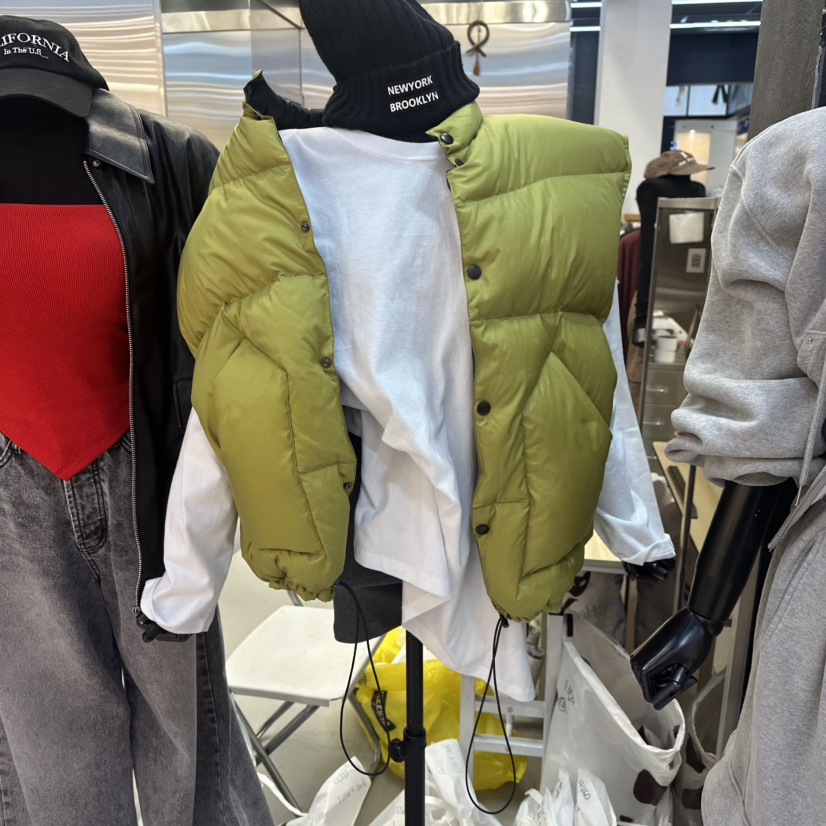 THE FIRST-Q東大門㊣實拍女裝新品25秋冬馬甲不含內搭雙面鴨絨THE FIRST馬甲