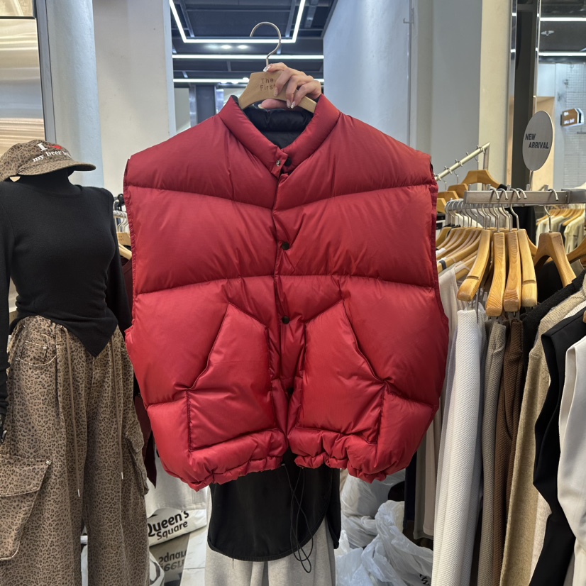 THE FIRST-Q東大門㊣實拍女裝新品25秋冬馬甲不含內搭雙面鴨絨THE FIRST馬甲圖色2