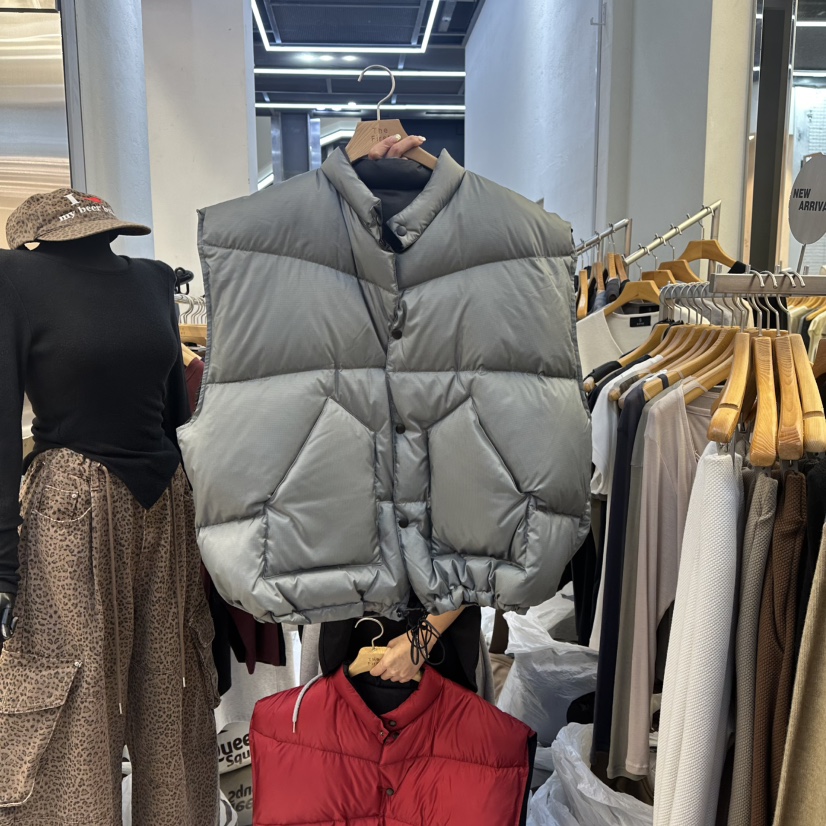 THE FIRST-Q東大門㊣實拍女裝新品25秋冬馬甲不含內搭雙面鴨絨THE FIRST馬甲圖色3
